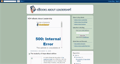 Desktop Screenshot of ebooksaboutleadership.blogspot.com