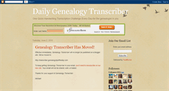 Desktop Screenshot of genealogytranscriber.blogspot.com