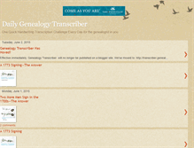 Tablet Screenshot of genealogytranscriber.blogspot.com