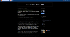 Desktop Screenshot of pineridgeraceway.blogspot.com