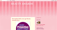 Desktop Screenshot of beautyawards.blogspot.com