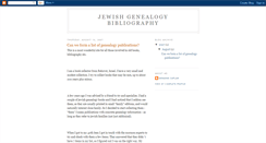 Desktop Screenshot of jewishgenealogybibliography.blogspot.com
