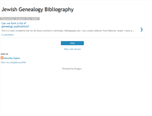 Tablet Screenshot of jewishgenealogybibliography.blogspot.com