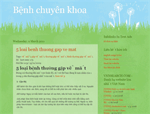 Tablet Screenshot of benhchuyenkhoa.blogspot.com