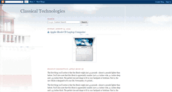 Desktop Screenshot of classicaltechnology.blogspot.com