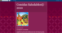 Desktop Screenshot of comidassaludables2010.blogspot.com