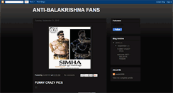 Desktop Screenshot of anti-balakrishnafans.blogspot.com