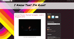 Desktop Screenshot of iknowthatimright.blogspot.com