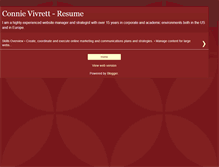 Tablet Screenshot of connievivrett.blogspot.com