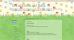 Desktop Screenshot of cantinhodobalu.blogspot.com