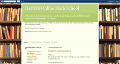 Desktop Screenshot of harrissonlinemathschool.blogspot.com