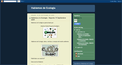 Desktop Screenshot of hablemosdeecologia.blogspot.com