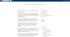 Desktop Screenshot of fastcashloans2010.blogspot.com