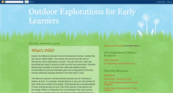 Desktop Screenshot of outdoorexplorationsforearlylearners.blogspot.com