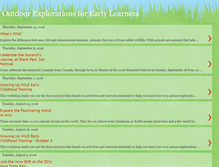 Tablet Screenshot of outdoorexplorationsforearlylearners.blogspot.com