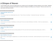 Tablet Screenshot of glimpsingheaven.blogspot.com