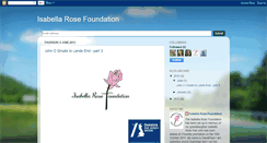 Desktop Screenshot of isabellarosefoundation.blogspot.com
