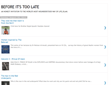 Tablet Screenshot of before-itis-too-late.blogspot.com