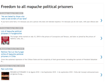 Tablet Screenshot of freedomtoallmapuchepoliticalprisoners.blogspot.com