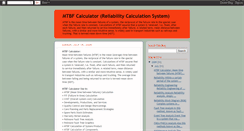 Desktop Screenshot of mtbfcalculator.blogspot.com