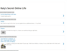 Tablet Screenshot of katyssecretonlinelife.blogspot.com