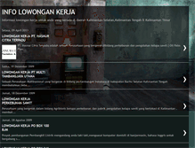 Tablet Screenshot of infolowonganduniakerja.blogspot.com