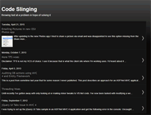 Tablet Screenshot of codeslinging.blogspot.com