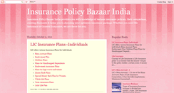 Desktop Screenshot of indiainsurancebazaar.blogspot.com