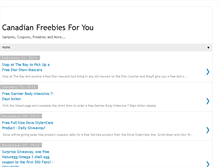 Tablet Screenshot of canadianfreebiesforyou.blogspot.com