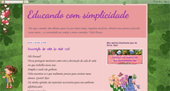 Desktop Screenshot of educandocomsimplicidade.blogspot.com