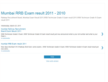 Tablet Screenshot of mumbairrbexamresult2011.blogspot.com