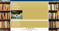 Desktop Screenshot of menuju-tanah-suci.blogspot.com