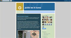 Desktop Screenshot of jackieleekorea.blogspot.com