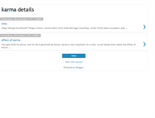 Tablet Screenshot of karma-details.blogspot.com