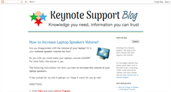 Desktop Screenshot of keynotesupport.blogspot.com