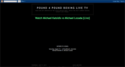 Desktop Screenshot of pound4poundboxinglivetv.blogspot.com
