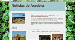 Desktop Screenshot of noticiasacedera.blogspot.com