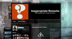 Desktop Screenshot of inappropriateremarks.blogspot.com