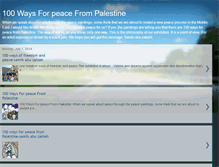 Tablet Screenshot of 100waysforpeace.blogspot.com