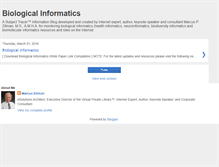 Tablet Screenshot of biologicalinformatics.blogspot.com