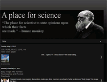 Tablet Screenshot of aplaceforscience.blogspot.com