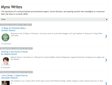 Tablet Screenshot of mynxwrites.blogspot.com