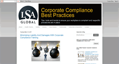 Desktop Screenshot of corporate-compliance-training.blogspot.com