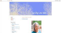 Desktop Screenshot of dorothy-comewhatmayandloveit.blogspot.com