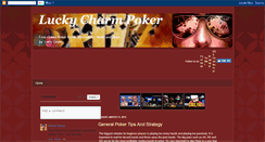 Desktop Screenshot of luckycharmpoker.blogspot.com