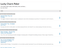 Tablet Screenshot of luckycharmpoker.blogspot.com