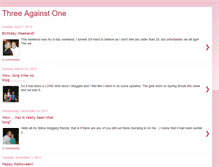 Tablet Screenshot of 3againstone.blogspot.com