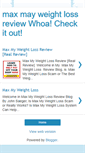 Mobile Screenshot of max-may-weight-loss-review.blogspot.com