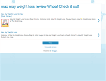 Tablet Screenshot of max-may-weight-loss-review.blogspot.com