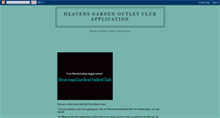 Desktop Screenshot of heavensgardenoutletclubapplication.blogspot.com